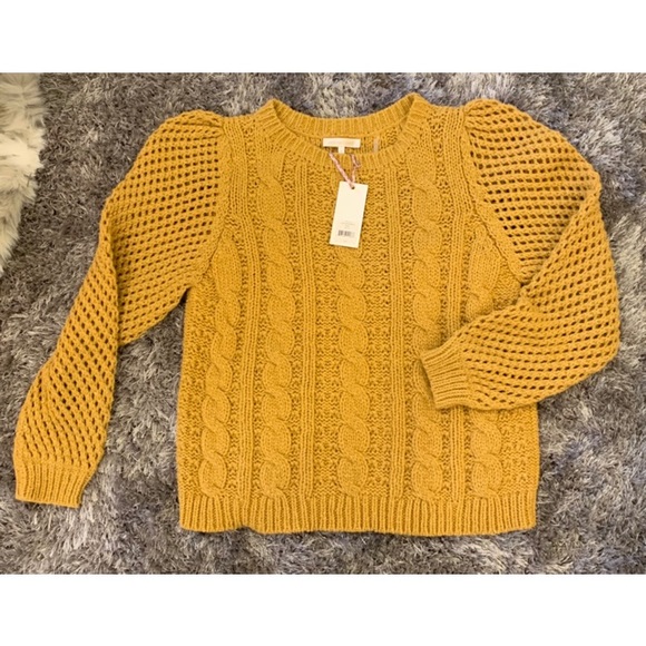NWT LoveShackFancy Cable Rosie Sweater Size Medium - Picture 5 of 8